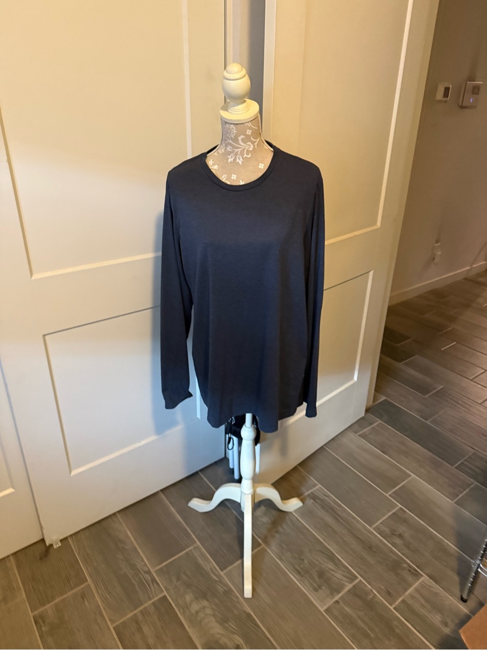 Athletic Works Men's Dark Blue Cardigan-Style Sweater